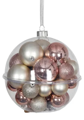 Produktbild von Weihnachtsbaumkugeln 4-6cm 30-teiliges Set Baumschmuck Christbaumkugeln beige