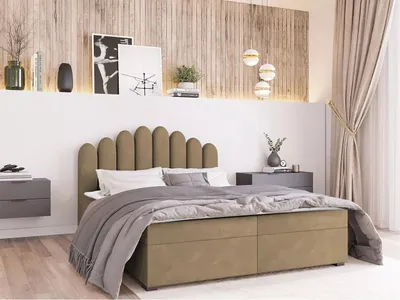 Obrázek produktu pro Boxspringová manželská postel 140x200 SALIMA - hnědá