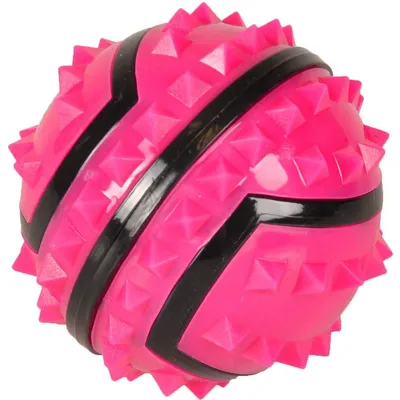 Image de Jouet pour chien en forme de flamant rose avec balle en TPR, dimensions : 10 cm