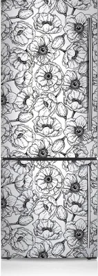 Produktbild von Kühlschrankfolie Aufkleber Kühlschrankmagnete Dekoration Kühlschrankfolie 60x205 cm - Blumenmotiv