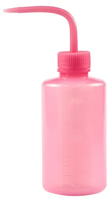 Produktbild von Wimpernreinigungsflasche, Ellenbogenauslauf, auslaufsicher, leer, Kunststoff, Quetschwaschmittel für Wimpernverlängerung, Rosa, 250 ml