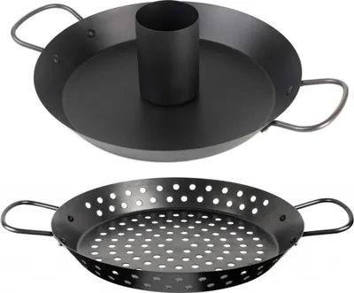 Produktbild von Jamie Oliver 2tlg Grill Pfannen Set Hähnchenbräter Gemüsepfanne Hähnchenhalter Lochpfanne Hähnchengriller Grill BBQ Grillrost Bier