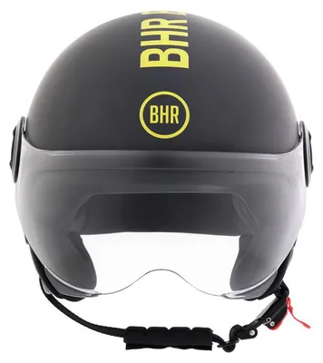 Produktbild von BHR 835 SPECIAL, Demi-Jet Helm ECE 22.06, Kratzfestes Visier, Mikrometrischer Verschluss & abnehmbare Wangenpolster, Schwarz-Gelb, XS