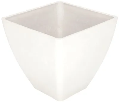 Productafbeelding van KOTARBAU® Grote bloempot van gerecycled composietmateriaal voor balkon en huis, 30 x 30 x 28 cm, wit
