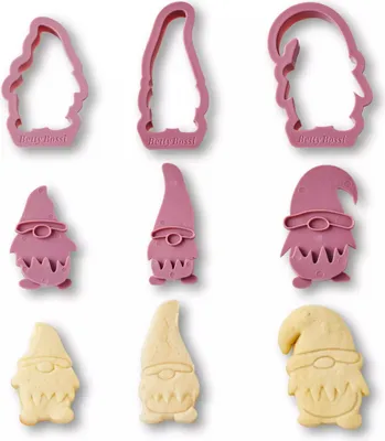 Produktbild von Guetzli-Ausstecher Wichtel 6–7 cm – 3er-Set Kekse Plätzchenform Gnom