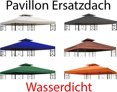 Produktbild von Ersatzdach PVC Wasserfest Pavillon 3x3m, Farbe:Beige