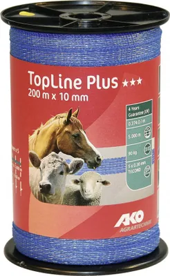Image de AKO Weidezaunband TopLine Plus blau, 200 m Länge, 10 mm breit