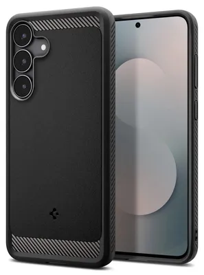 Obrázok produktu pre Spigen Rugged Armor, matná čierna - Samsung Galaxy S25 FE (ACS10025)