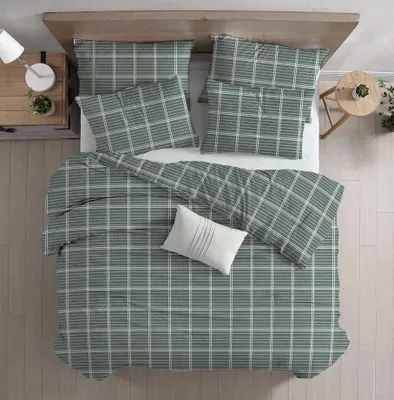 Produktbild von Bettwäsche aus Renforcé-Baumwolle, Farbe FIOREA Grün. Maße: 70 x 90 cm | 140 x 220 cm