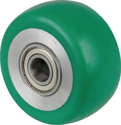Zdjęcie produktu dla Koło zapasowe D.100mm Trgf.200kgpoliuretan niebieski Oś D.15mm Piasta 40mm BS ROLLEN