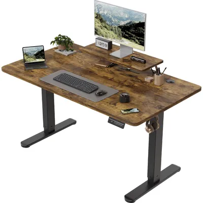 Produktbild von Elektrisch höhenverstellbarer Schreibtisch 120 x 60 cm mit Monitorständer