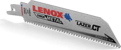 Immagine prodotto di Lenox lama per sega alternativa HM Lazer CT - metalli ad alte prestazioni, durata 10 volte superiore, affilatura di precisione di ogni singolo dente Dimensioni: 152 x 25 x 1,3 mm / 8 ZPZ