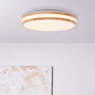 Produktbild von BRILLIANT Laskos LED Wand- und Deckenleuchte 38cm holz hell/weiß holz hell/weiß G99525/75