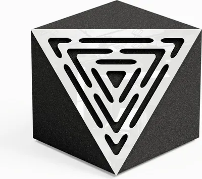 Zdjęcie produktu dla Zestaw 2 sztuk – akustyczna pułapka basowa do montażu w narożniku sufitu „TRICUB-WAVE” | Pianka akustyczna pochłaniająca dźwięk z perforowaną, laminowaną płytą HDF [białe tworzywo sztuczne]