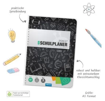 Produktbild von TRÖTSCH - Schulplaner Schwarz 26/27