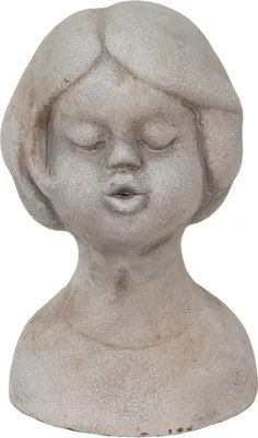 Zdjęcie produktu dla Clayre & Eef Bust Girl 11x10x18 cm Beige Stone