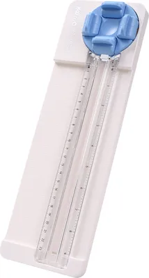 Produktbild von KW-Trio Papierschneider, 4-in-1-Rollschneider, 23 cm Laenge, mit gerader, gewellter, perforierender und Rillfunktion, verschiedene Formen, Papierschneidewerkzeug fuer den Schreibtisch mit zusaetzlicher Massskala fuer Bastelpapier, Fotos, Karten, Scrapbooking, Buero- und Haushaltsbedarf