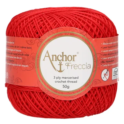 Produktbild von Anchor Freccia Stärke 6 4771006-00046 rot Häkelgarn, 100 % Baumwolle
