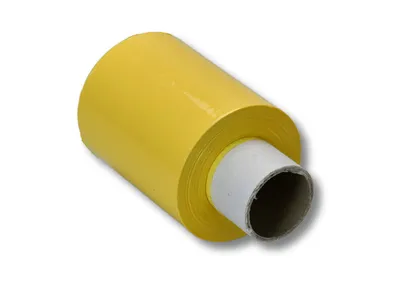 Produktbild von 40x Bündelstretchfolie 100 mm 23my GELB Kernlänge 140 mm 150m