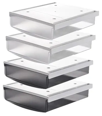 Imagen del producto de TUKA 4X 1,7L: Cajones para escritorio, dimensiones 21x18x5,4 cm, con adhesivo