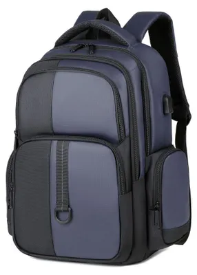 Produktbild von Großer Herren Business Rucksack, Multifunktional Laptop Tasche, Praktischer Rucksack für Pendler Geschäftsreise Reise,Blue