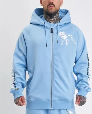 Produktbild von Herren Hoodie Amstaff Logo 2.0 Ziphoodie, Farbe: Horizon Blue, Größe: M