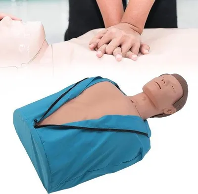 Image de Simulateur de ventilation artificielle - Mannequin humain demi-corps - Mannequin d'entraînement à la réanimation cardio-pulmonaire