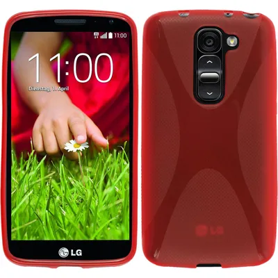 Produktbild von PhoneNatic Case kompatibel mit LG G2 mini - rot Silikon Hülle X-Style + 2 Schutzfolien