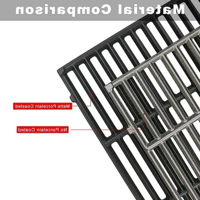 Gusseisen Kochrost Set (2 Stück) - Universell für Gas BBQs - 43 x 21 cm