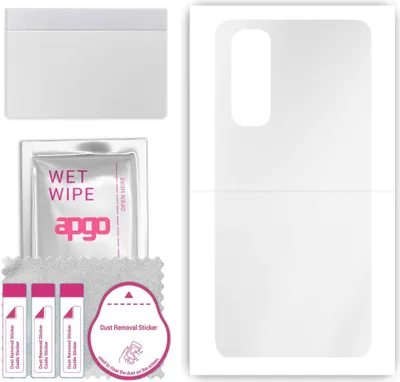 Produktbild von apgo Rückseite Schutzfolie, klar, kompatibel mit Oppo Reno4 Pro, Hinten Hydrogel-Displayschutzfolie mit Positionierhilfe, kratzfest, einfache Montage