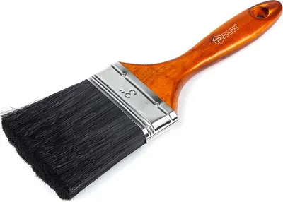 Zdjęcie produktu dla Pędzel płaski malarski do lakierowania LAKRA sztuczne włosie 7.5 cm Polax