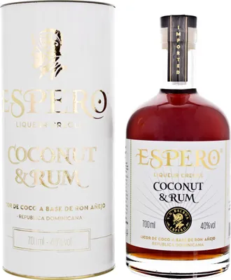 Produktbild von Ron Espero Creole Coconut & Rum Liqueur 40% Vol. 0,7l in Geschenkbox