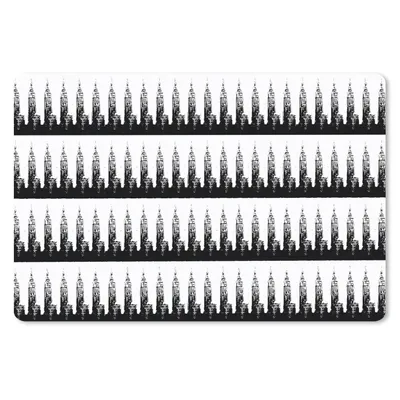 Produktbild von MuchoWow® Schreibtischunterlage New York - Muster - Empire State Building 60x40 cm - XXL Mauspad - Großes Mauspad