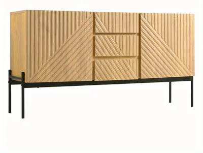 Immagine prodotto di Comodino - Credenza - Mobile buffet - Cassettiera - Armadio contenitore - Design moderno - Gambe in metallo robuste