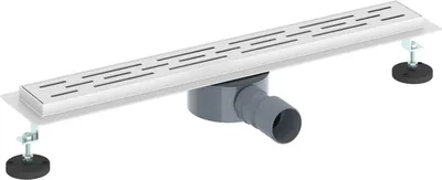 Zdjęcie produktu dla Odpływ pod prysznic vidaXL, design liniowy, syfon 360°, kolor srebrny, 60 cm