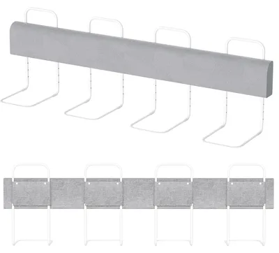 Zdjęcie produktu dla Vigevee, barierka do łóżka, 200 cm, szara, regulowana wysokość, ochrona przed wypadnięciem z łóżka, idealna do łóżek rodzinnych i dziecięcych