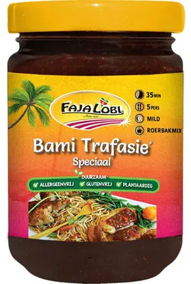 Produktbild von Faja Lobi Bami Trafasie Speziaal 140g – Authentische würzige Surinamische Bami-Spezialität