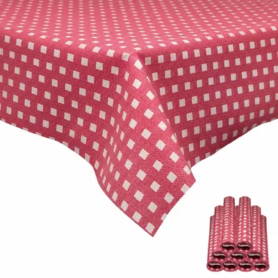 Produktbild von Sensalux Tischdecke, abwaschbar, Vorteilspack, 10 Stück, 1,18m x 2,5m, Karomuste