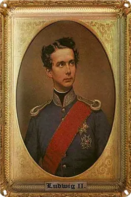 Produktbild von Blechschild Portrait 20x30cm Ludwig II König von Bayern