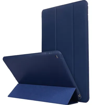 Produktbild von Mobigear Dreifach-Faltetui für iPad 7 (2019), aus TPU und Kunstleder, Klapphülle - Blau