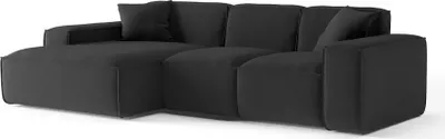 Produktbild von Ecksofa Designersofa CELES in Stoff Scala Beige Ottomane Links