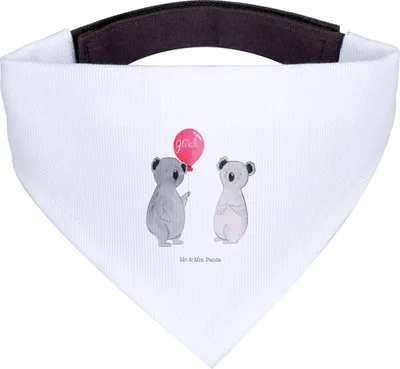 Produktbild von Mr. & Mrs. Panda Halstuch Koala Luftballon - Weiß - Geschenk, Party, Geburtstag, Bandana für Hunde, Hund, Hunde-Bandana