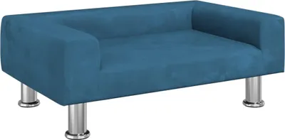 Image de vidaXL Canapé pour enfants bleu 70x45x26,5 cm velours
