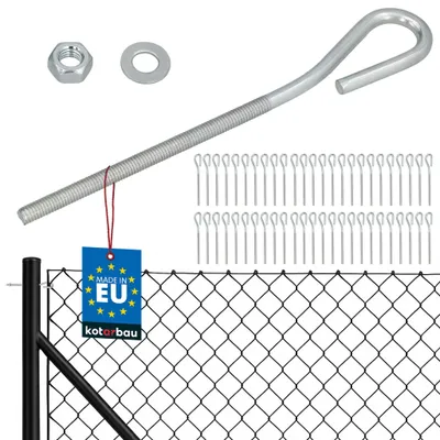 Produktbild von KOTARBAU® 50er Set Gewindespanner für Zäune M6 Spannschloss für Maschendrahtzaun geschlossener Drahtspanner verzinkter Stahl Silber
