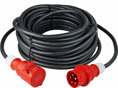 Produktbild von as-Schwabe CEE-Verlängerungskabel 50m 400V 32A 5-polig Gummi-Leitung 5G6 IP44
