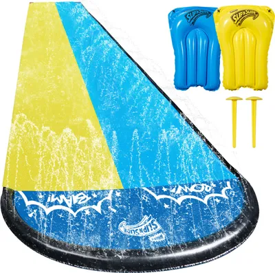 Produktbild von Wham-O Slip N Slide Double Wave Rider (548,64 cm) mit Boogie - Sommer Wasserrutsche für Kinder (5-12 Jahre)