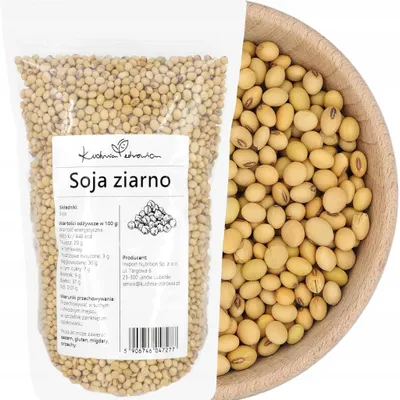Produktbild von Sojabohnen 1 kg - ganze Bohnen, vielseitig - für Kochen, Bowls und Salate