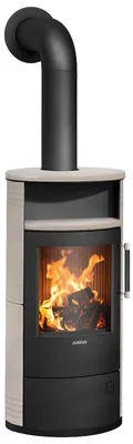Produktbild von Justus | Kaminofen | Island 5 2.0 | 5 kW | Keramik Freddo, Stahl Schwarz