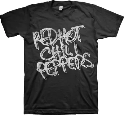 Produktbild von Red Hot Chili Peppers Black & White Logo Black XL T-Shirt