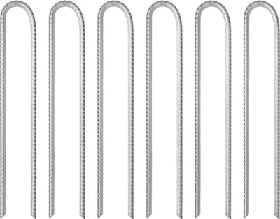 Produktbild von Design Zeltheringe 6 Stk. U-Form 37 cm Ø10 mm Verzinkter Stahl, Sonstiges Zeltzubehör 2024 Neu